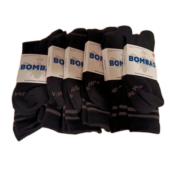 Bombas Honeycomb Crew Calf Socks Size Large Lot Of 6 Pairs Brand New Unisex - Picture 2 of 3